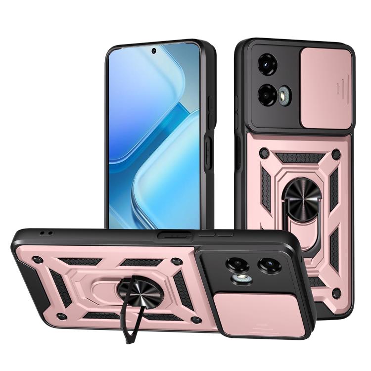 For Motorola Moto G 5G 2024 Sliding Camera Cover Design TPU+PC Phone Case(Rose Gold) - free shipping - PMC TechLife - Order now!