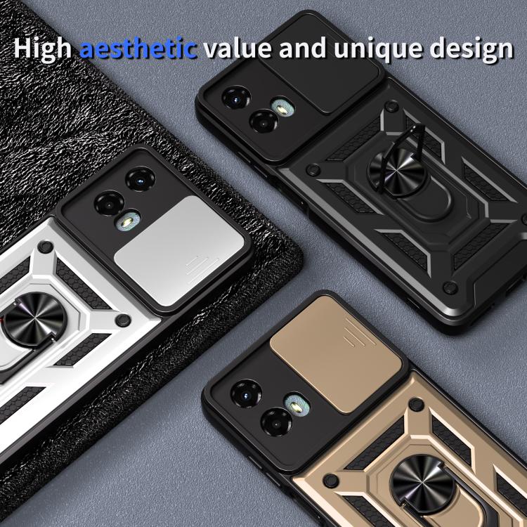For Motorola Moto G 5G 2024 Sliding Camera Cover Design TPU+PC Phone Case(Silver) - free shipping - PMC TechLife - Order now!