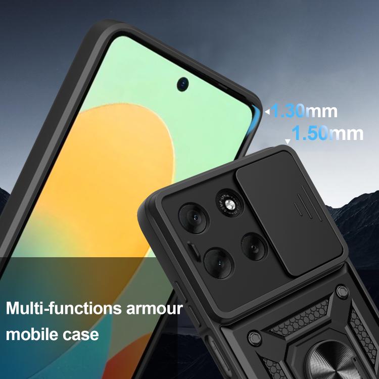 For Motorola Moto G56 5G Sliding Camera Cover Design TPU+PC Phone Case(Gold) - free shipping - PMC TechLife - Order now!