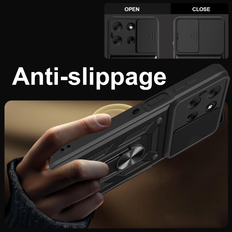 For Motorola Moto G56 5G Sliding Camera Cover Design TPU+PC Phone Case(Silver) - free shipping - PMC TechLife - Order now!