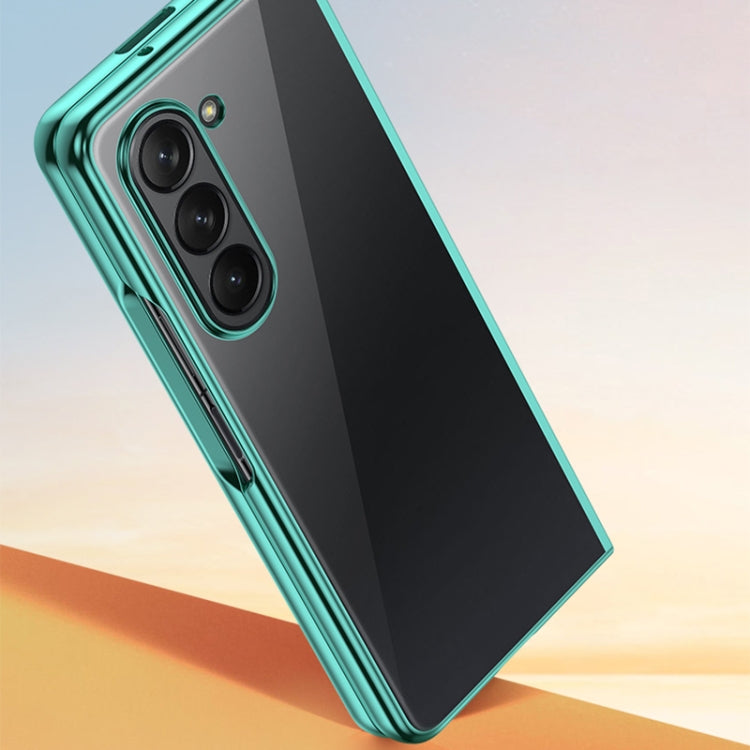 For Samsung Galaxy Z Fold5 5G Transparent Electroplating All-inclusive Folding Phone Case(Black) - Galaxy Z Fold5 Cases by PMC TechLife | Online Shopping South Africa | PMC TechLife