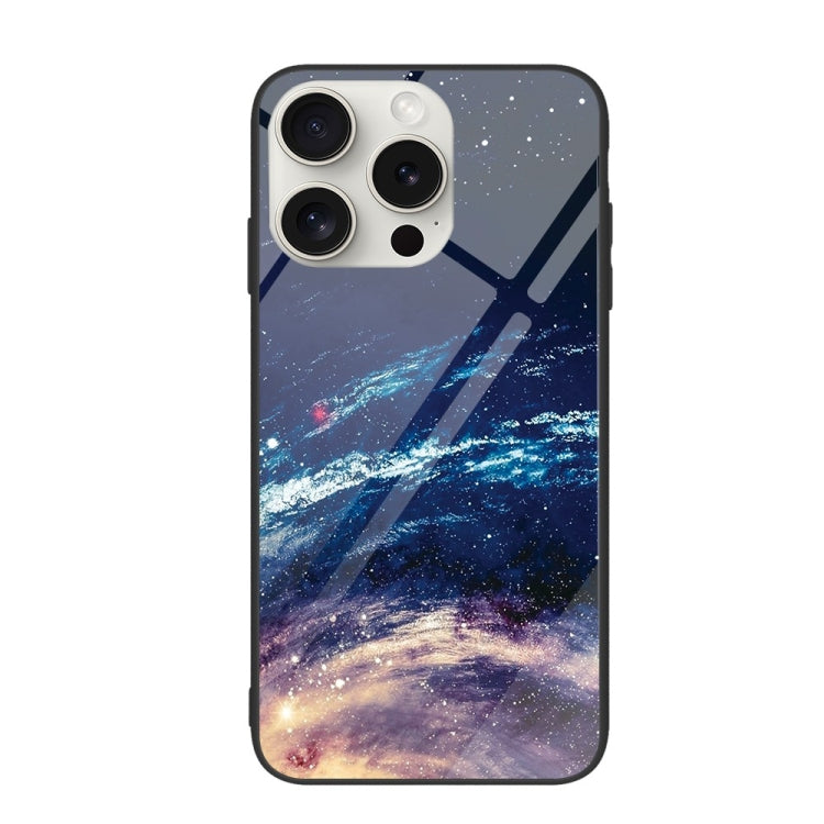 For iPhone 16 Pro Colorful Painted Glass Phone Case(Starry Sky) - iPhone 16 Pro Cases by PMC TechLife | Online Shopping South Africa | PMC TechLife | Buy Now Pay Later Mobicred