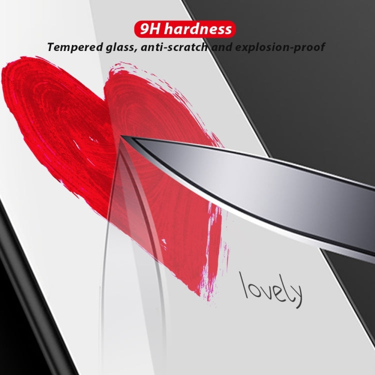 For iPhone 16 Plus Colorful Painted Glass Phone Case(Red Heart) - free shipping - PMC TechLife - Order now!