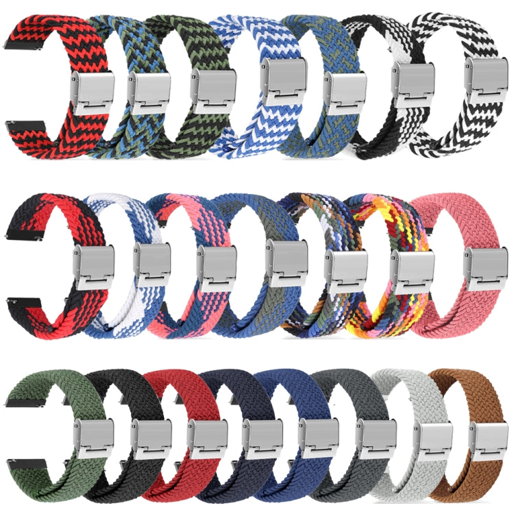 For Huawei Watch 4 / 4 Pro Nylon Braided Metal Buckle Watch Band(Z Blue White) - Watch Bands by PMC TechLife | Online Shopping South Africa | PMC TechLife