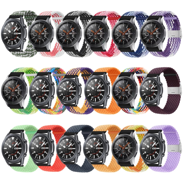 For Huawei Watch 4 / 4 Pro Nylon Braided Metal Buckle Watch Band(Z Pink White) - Watch Bands by PMC TechLife | Online Shopping South Africa | PMC TechLife