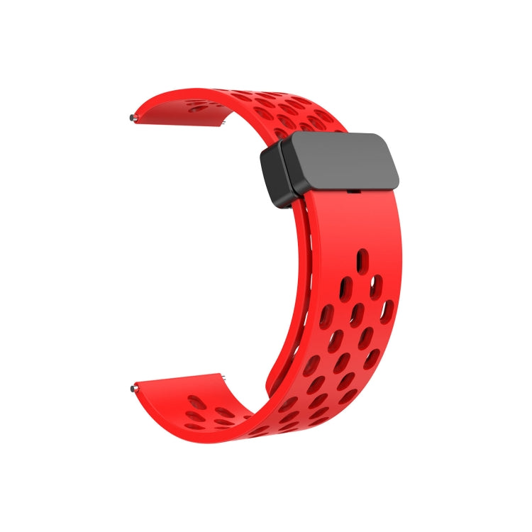 For Huawei Watch 4 / 4 Pro Magnetic Clasp Silicone Watch Band(Red) - Watch Bands by PMC TechLife | Online Shopping South Africa | PMC TechLife