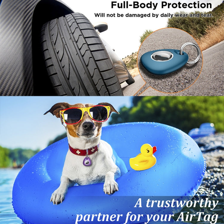 2pcs Waterproof Anti-drop Anti-lost Tracker Positioning TPU Protective Case for AirTag(Black) - Other by PMc TechLife | Online Shopping South Africa | PMc TechLife | Buy Now Pay Later Mobicred