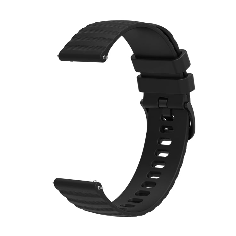 For Huawei Watch 4 / 4 Pro Wavy Dot Pattern Solid Color Silicone Watch Band(Black) - free shipping - PMC TechLife - Order now!