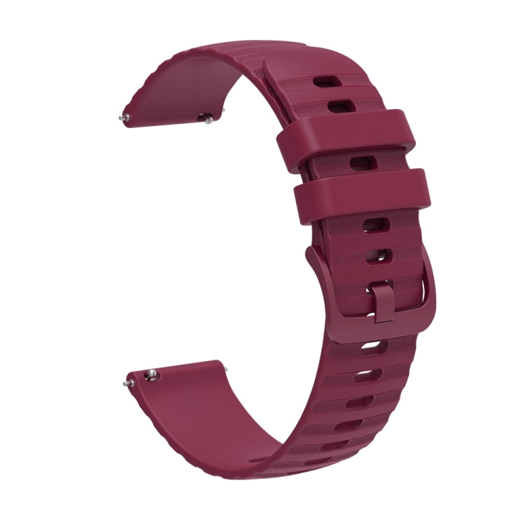 For Huawei Watch 4 / 4 Pro Wavy Dot Pattern Solid Color Silicone Watch Band(Wine Red) - free shipping - PMC TechLife - Order now!