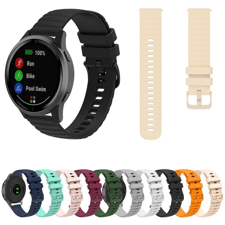 For Huawei Watch 4 / 4 Pro Wavy Dot Pattern Solid Color Silicone Watch Band(Beige) - Watch Bands by PMC TechLife | Online Shopping South Africa | PMC TechLife