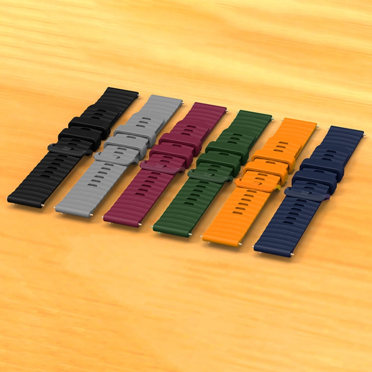 For Huawei Watch 4 / 4 Pro Wavy Dot Pattern Solid Color Silicone Watch Band(Army Green) - Watch Bands by PMC TechLife | Online Shopping South Africa | PMC TechLife