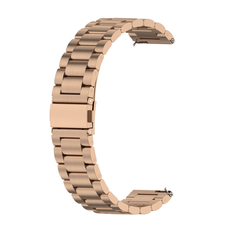 For Huawei Watch 4 / 4 Pro Three Bead Stainless Steel Watch Band(Rose Gold) - free shipping - PMC TechLife - Order now!