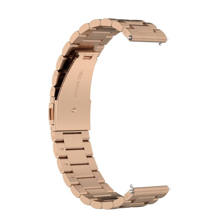 For Huawei Watch 4 / 4 Pro Three Bead Stainless Steel Watch Band(Rose Gold) - free shipping - PMC TechLife - Order now!