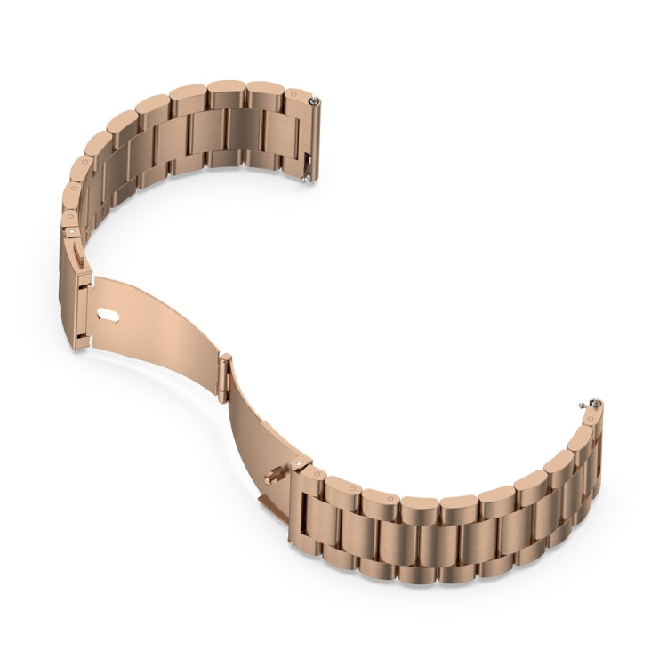For Huawei Watch 4 / 4 Pro Three Bead Stainless Steel Watch Band(Rose Gold) - free shipping - PMC TechLife - Order now!