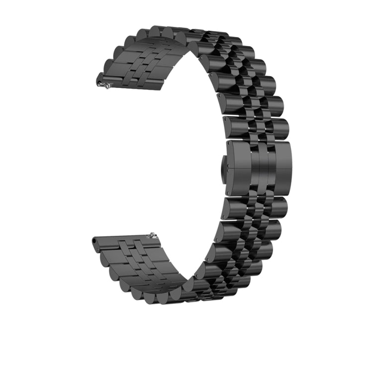 For Huawei Watch 4 / 4 Pro Five Bead Stainless Steel Watch Band(Black) - Watch Bands by PMC TechLife | Online Shopping South Africa | PMC TechLife | Buy Now Pay Later Mobicred