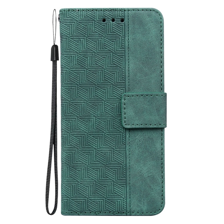 For Motorola Edge 2024 Geometric Embossed Leather Phone Case(Green) - free shipping - PMC Jewellery - Order now!