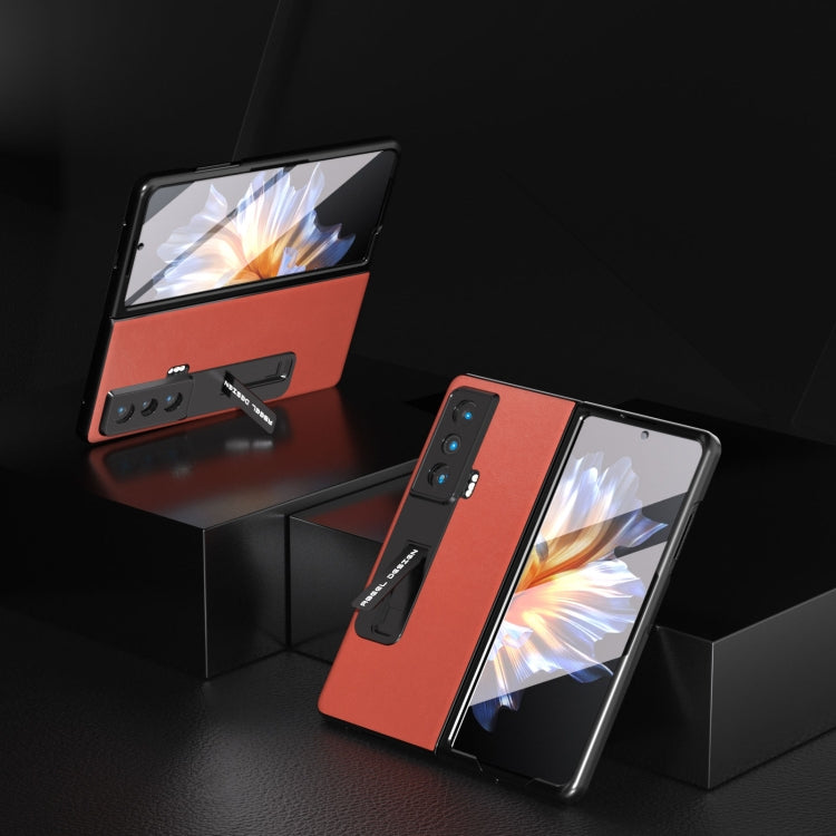 For Honor Magic Vs ABEEL Haze Texture PU Phone Case(Red) - Honor Cases by PMC TechLife | Online Shopping South Africa | PMC TechLife | Buy Now Pay Later Mobicred