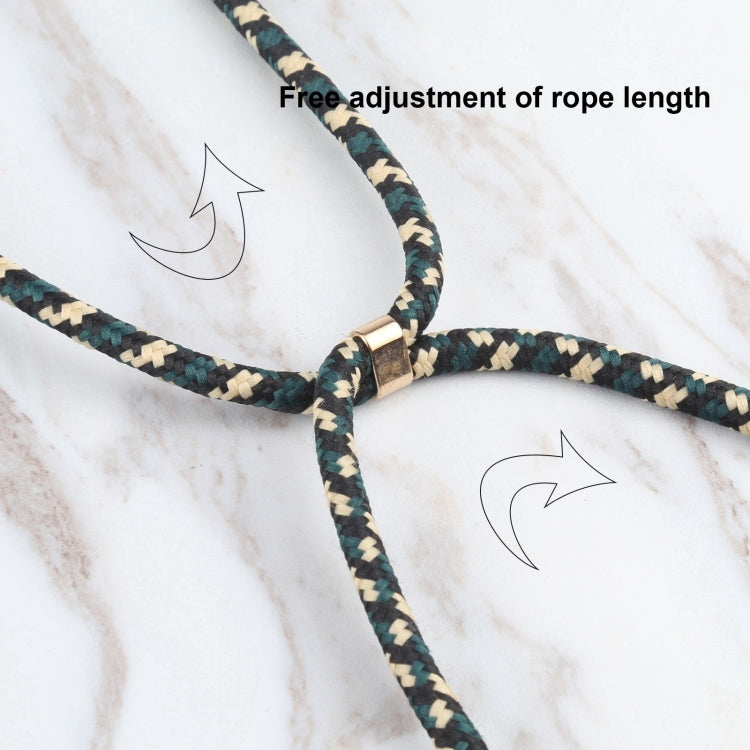 For iPhone 16 Pro Max Wheat Straw TPU Shockproof Phone Case with Neck Lanyard(Dark Green) - iPhone 16 Pro Max Cases by PMC TechLife | Online Shopping South Africa | PMC TechLife | Buy Now Pay Later Mobicred