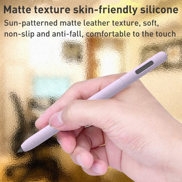 For Samsung Galaxy Tab S7 LOVE MEI Frosted Leather Texture Silicone Protective Pen Case(Pink) - Pencil Accessories by LOVE MEI | Online Shopping South Africa | PMC TechLife