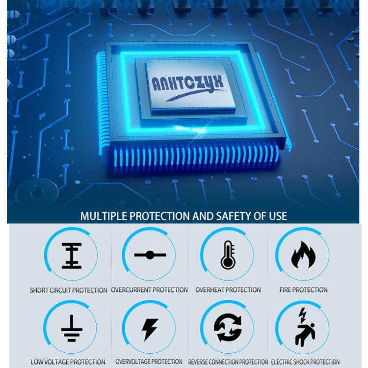ANHTCzyx 12V 8A  / 24V 4A Automobile Battery Charger Motorcycle Battery Repair Type AGM(AU Plug) - Battery Charger by PMC TechLife | Online Shopping South Africa | PMC TechLife | Buy Now Pay Later Mobicred