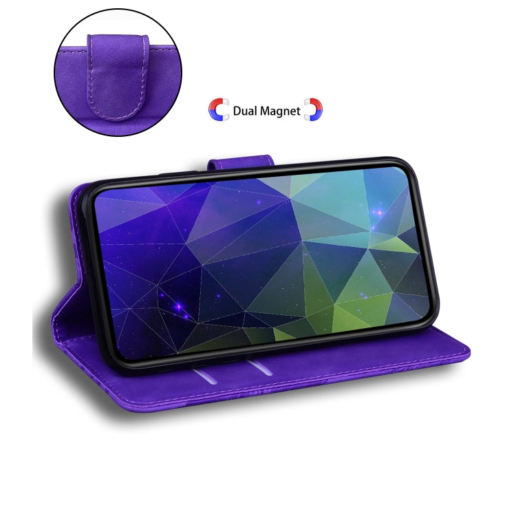 For Infinix Hot 40 / 40 Pro Skin Feel Pure Color Flip Leather Phone Case(Purple) - Infinix Cases by PMC TechLife | Online Shopping South Africa | PMC TechLife | Buy Now Pay Later Mobicred