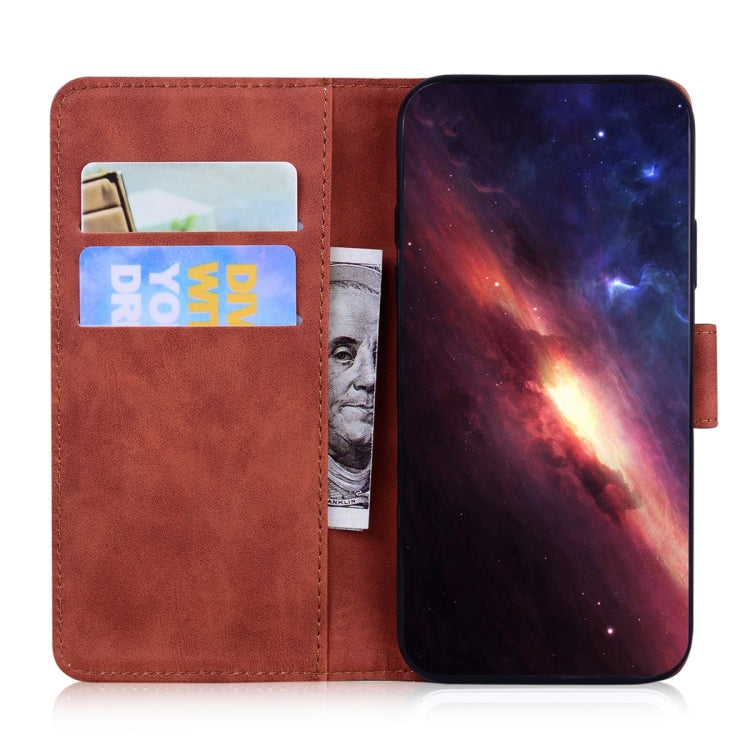 For Xiaomi Redmi Note 13 5G Skin Feel Pure Color Flip Leather Phone Case(Brown) - Note 13 Cases by PMC TechLife | Online Shopping South Africa | PMC TechLife | Buy Now Pay Later Mobicred