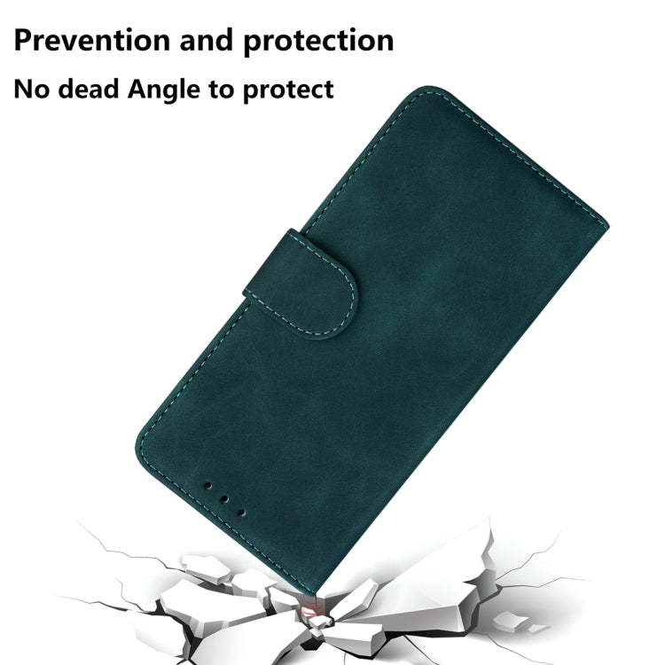 For Xiaomi Redmi Note 13 Pro+ 5G Skin Feel Pure Color Flip Leather Phone Case(Green) - Note 13 Pro+ Cases by PMC TechLife | Online Shopping South Africa | PMC TechLife | Buy Now Pay Later Mobicred