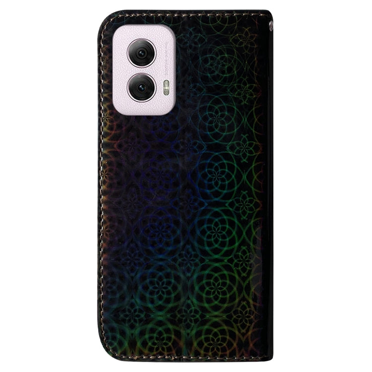 For Motorola Moto G Power 5G 2024 Colorful Magnetic Buckle Leather Phone Case(Black) - Motorola Cases by PMC Jewellery | Online Shopping South Africa | PMC Jewellery | Buy Now Pay Later Mobicred
