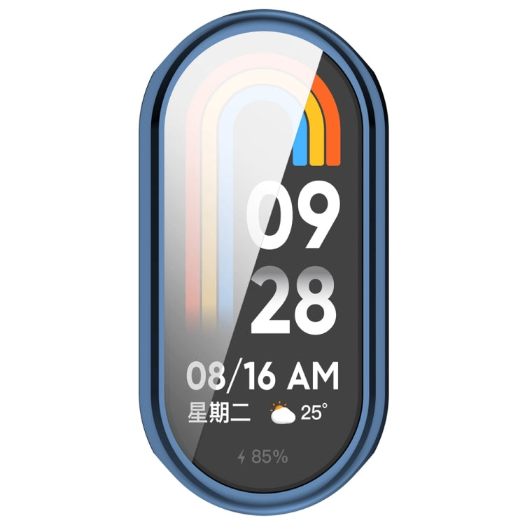 For Xiaomi Mi Band 8 / 9 Ceramic / 10 Ceramic Full Coverage TPU Electroplating Watch Protective Cover(Blue) - free shipping - PMC TechLife - Order now!