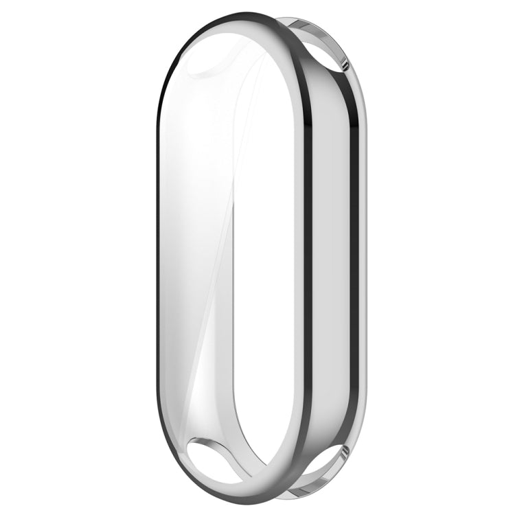 For Xiaomi Mi Band 8 Full Coverage TPU Electroplating Watch Protective Case(Silver) - Watch Cases by PMC TechLife | Online Shopping South Africa | PMC TechLife
