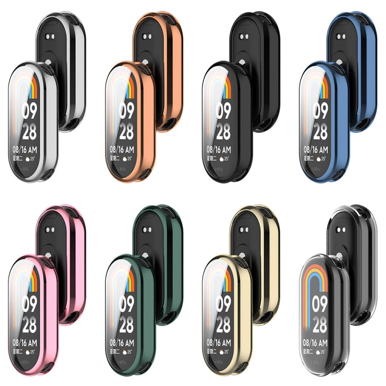 For Xiaomi Mi Band 8 Full Coverage TPU Electroplating Watch Protective Case(Transparent) - Watch Cases by PMC TechLife | Online Shopping South Africa | PMC TechLife