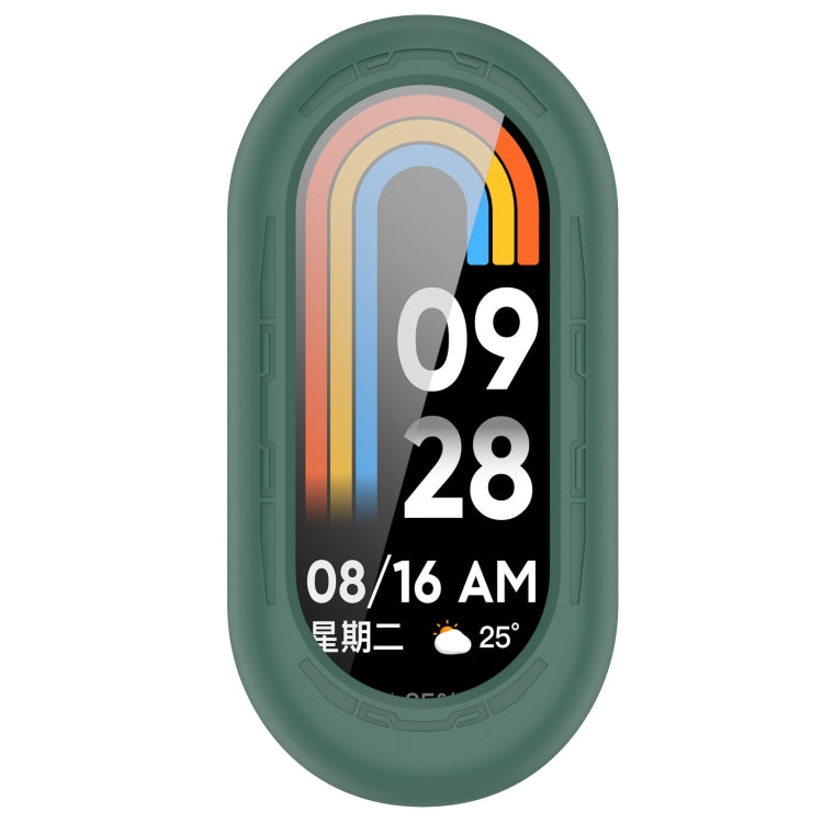 For Xiaomi Mi Band 8 Pure Color Silicone Watch Protective Case(Dark Green) - Watch Cases by PMC TechLife | Online Shopping South Africa | PMC TechLife