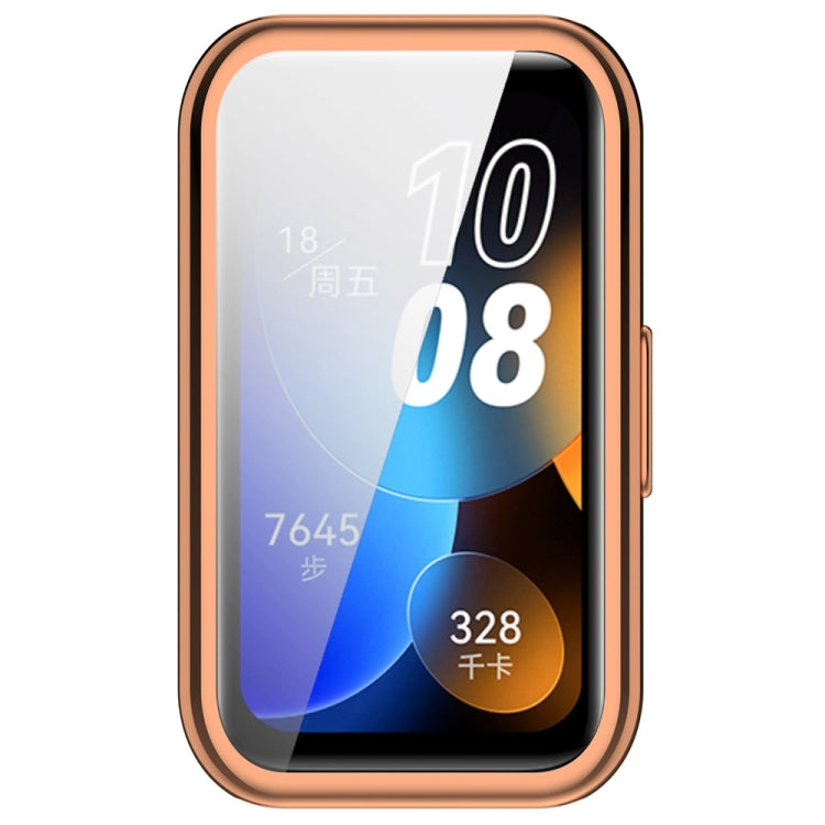 For Huawei Band 8 Full Coverage TPU Electroplating Watch Protective Case(Rose Gold) - Watch Cases by PMC TechLife | Online Shopping South Africa | PMC TechLife