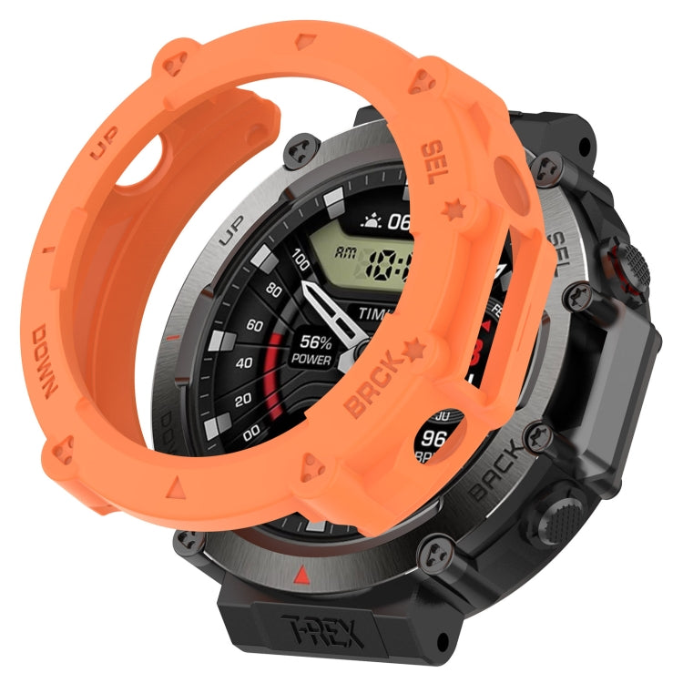 For Amazfit T-Rex Ultra Armor Hollow Watch Protective Case(Orange) - Watch Cases by PMC TechLife | Online Shopping South Africa | PMC TechLife