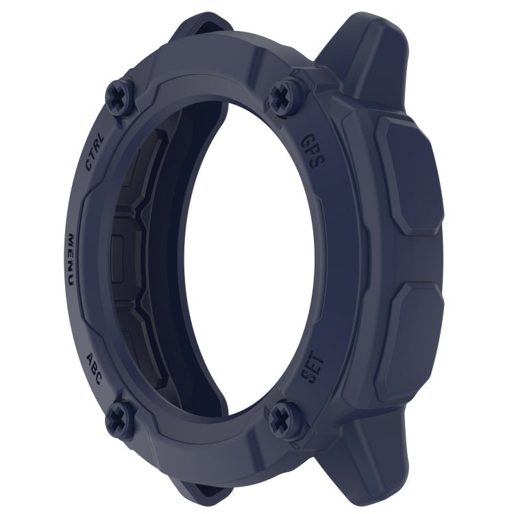 For Garmin Instinct 2X Armor Hollow Watch Protective Case(Midnight Blue) - Watch Cases by PMC TechLife | Online Shopping South Africa | PMC TechLife