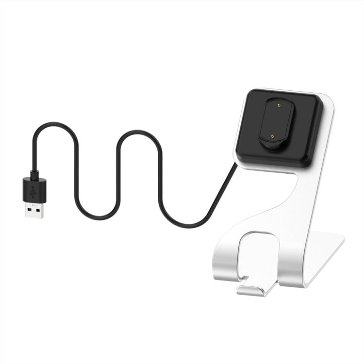 For Amazfit T-Rex Ultra Rotatable Smart Watch Charger Metal Dock Charger Bracket(Silver) - Charger by PMC TechLife | Online Shopping South Africa | PMC TechLife | Buy Now Pay Later Mobicred