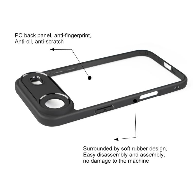 For iPhone 17 Air Frosted TPU + Transparent PC Phone Case(Black) - free shipping - PMc TechLife - Order now!