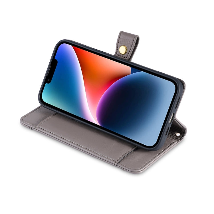 For Huawei Enjoy 60 Pro / nova 11i Lite Sheep Texture Cross-body Zipper Wallet Leather Phone Case(Grey) - Huawei Cases by PMC TechLife | Online Shopping South Africa | PMC TechLife | Buy Now Pay Later Mobicred