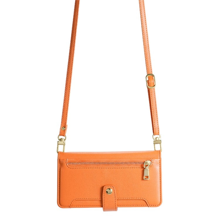 For Huawei Mate 60 Pro / Pro+ Lite Sheep Texture Cross-body Zipper Wallet Leather Phone Case(Orange) - Huawei Cases by PMC TechLife | Online Shopping South Africa | PMC TechLife | Buy Now Pay Later Mobicred