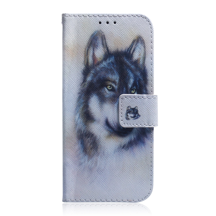 For iPhone 16e Coloured Drawing Flip Leather Phone Case(White Wolf) - free shipping - PMC TechLife - Order now!