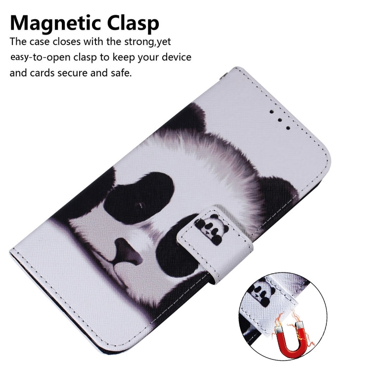 For iPhone 16 Coloured Drawing Flip Leather Phone Case(Panda) - iPhone 16 Cases by PMC TechLife | Online Shopping South Africa | PMC TechLife | Buy Now Pay Later Mobicred