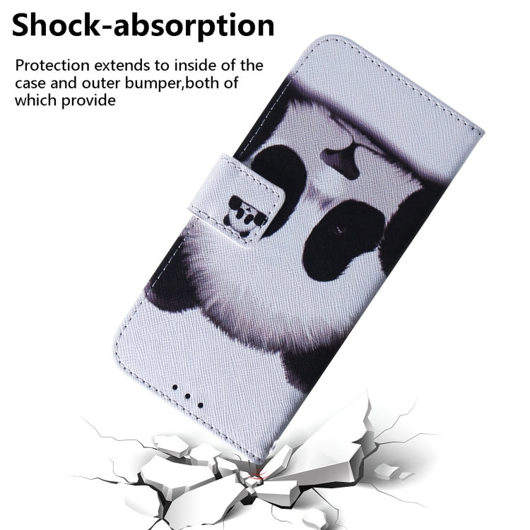 For iPhone 16 Pro Max Coloured Drawing Flip Leather Phone Case(Panda) - iPhone 16 Pro Max Cases by PMC TechLife | Online Shopping South Africa | PMC TechLife | Buy Now Pay Later Mobicred