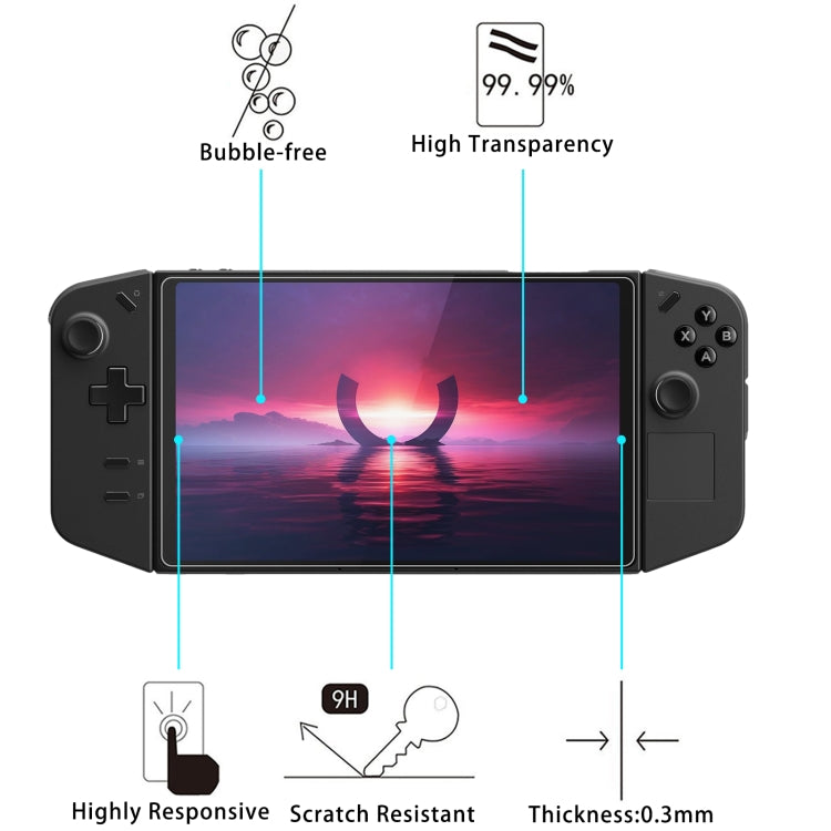 For Lenovo Legion Go 8.8 inch 2pcs 9H 0.3mm Explosion-proof Tempered Glass Film - free shipping - PMC TechLife - Order now!