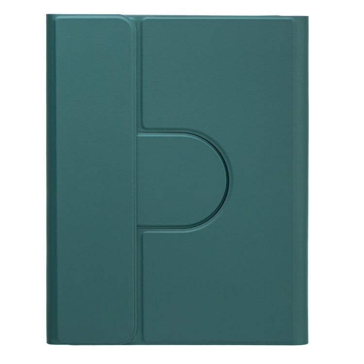 For iPad 10.2 2021 / Air 2019 Square Button 360 Degree Rotatable Bluetooth Keyboard Leather Case with Touchpad(Dark Green) - Universal by PMC TechLife | Online Shopping South Africa | PMC TechLife