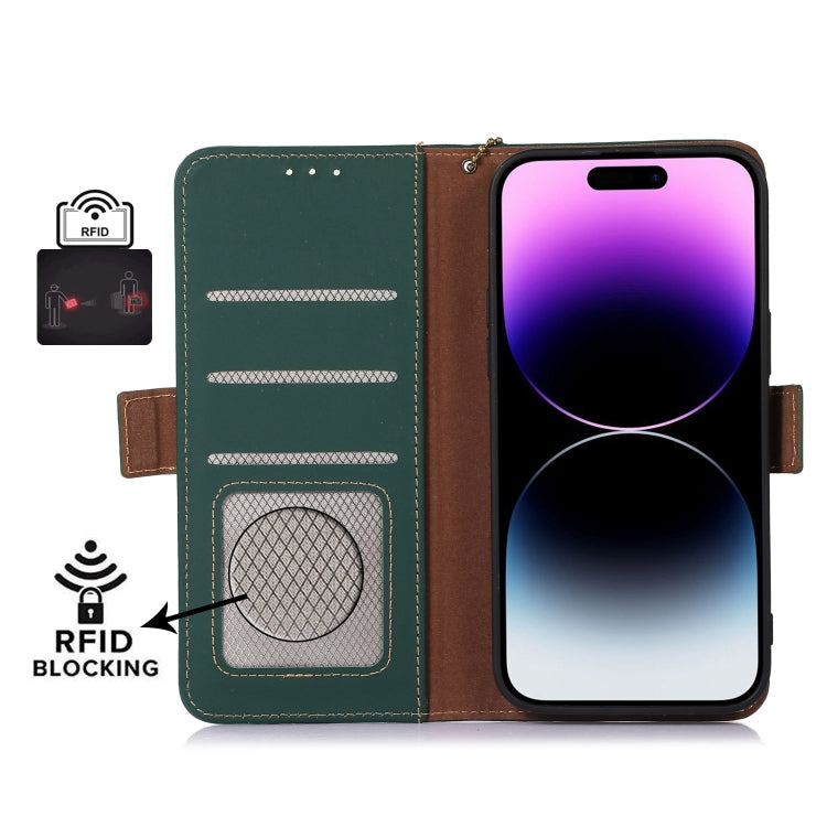 For Asus Zenfone 10 / Zenfone 9 Genuine Leather Magnetic RFID Leather Phone Case(Green) - free shipping - PMC TechLife - Order now!
