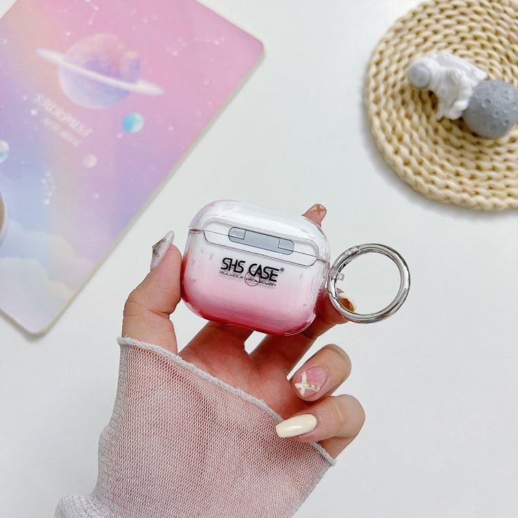 For AirPods Pro Transparent Glitter Bluetooth Earphone Protective Case(Purple) - For AirPods Pro by PMC Jewellery | Online Shopping South Africa | PMC Jewellery | Buy Now Pay Later Mobicred