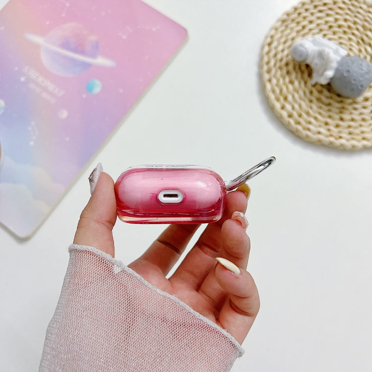 For AirPods Pro 2 Transparent Glitter Bluetooth Earphone Protective Case(Dark Blue) - For AirPods Pro 2 by PMC Jewellery | Online Shopping South Africa | PMC Jewellery | Buy Now Pay Later Mobicred