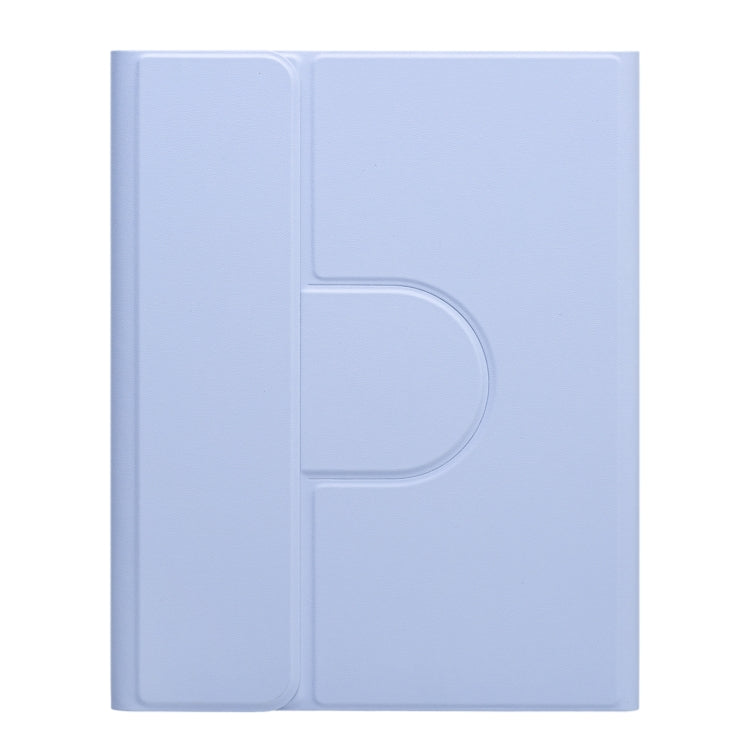 For iPad 10th Gen 10.9 2022 Three-color Backlight White 360 Degree Rotatable Bluetooth Keyboard Leather Case(Light Purple) - free shipping - PMC TechLife - Order now!