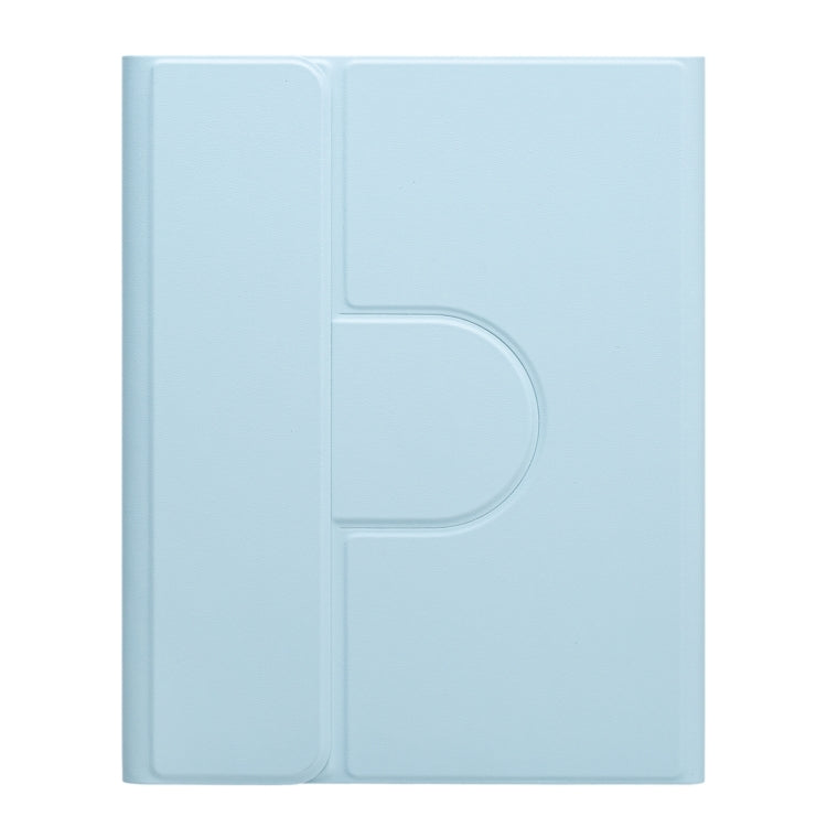 For iPad 10.2 2021 / Air 2019 Three-color Backlight White 360 Degree Rotatable Bluetooth Keyboard Leather Case(Sky Blue) - Universal by PMC TechLife | Online Shopping South Africa | PMC TechLife