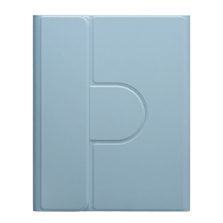 For iPad Air 2022 / iPad Pro 11 2021 Three-color Backlight Black 360 Degree Rotatable Bluetooth Keyboard Leather Case(Mist Blue) - Universal by PMC TechLife | Online Shopping South Africa | PMC TechLife